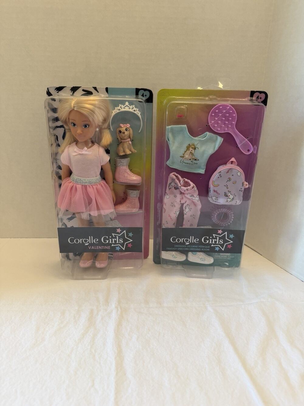 Corolle Girls Valentine & Fantasy Unicorn Dressing Room Set